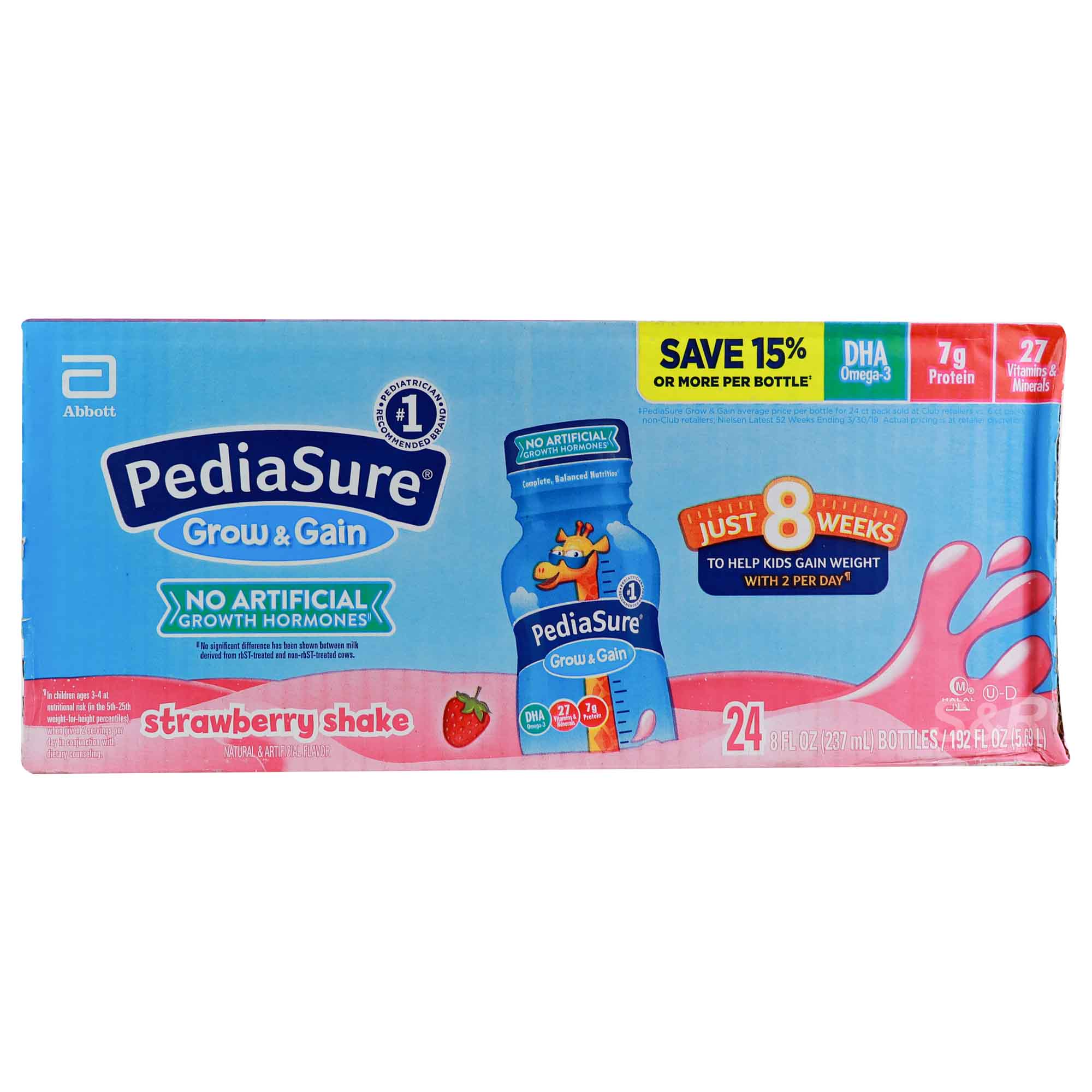 PediaSure Grow & Gain Strawberry Shake 24pcs